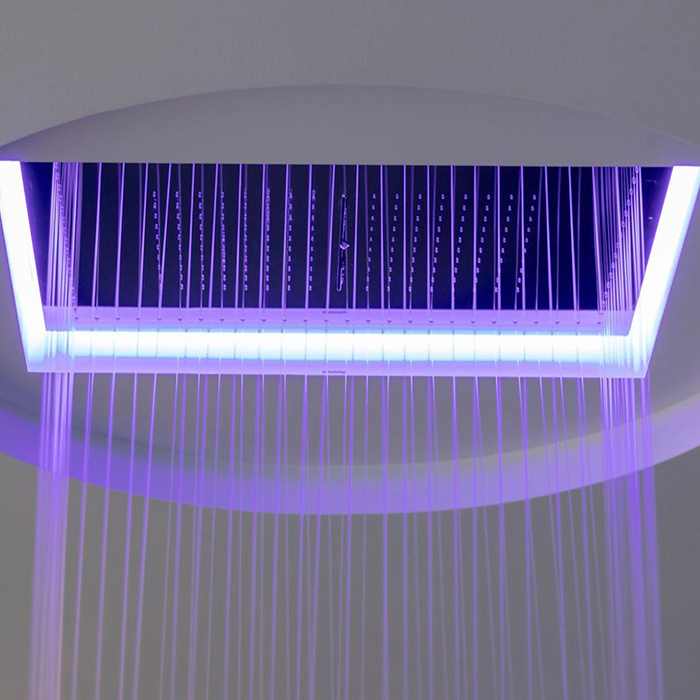 Antonio Lupi Meteo Встраиваемый верхний душ 52x35x11см, с LED подсветкой, цвет: белый
