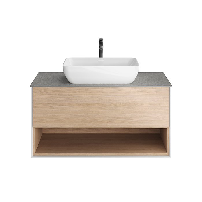 Kerama Marazzi Plaza Modern Тумба 100x48см., подвесная, 1 ящик, цвет: дуб виченце