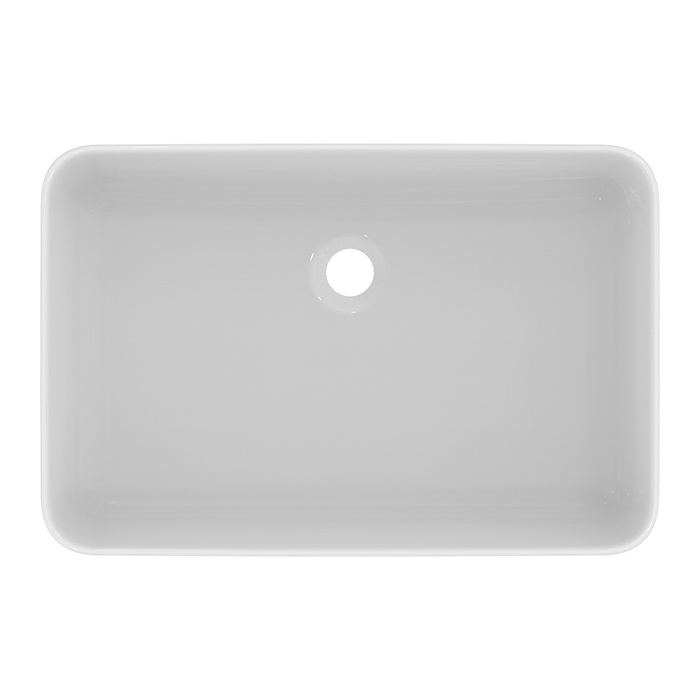 Ideal Standard Conca Раковина 60х40х12см., накладная, без отв., прямоугольная, с крепежом, цвет: белый