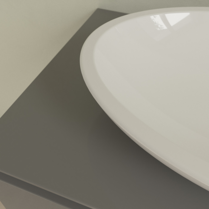 Villeroy&Boch Loop & Friends Раковина 58.5х38 см, без отв., накладная, с антигрязевым покрытием CeramicPlus, цвет: белый