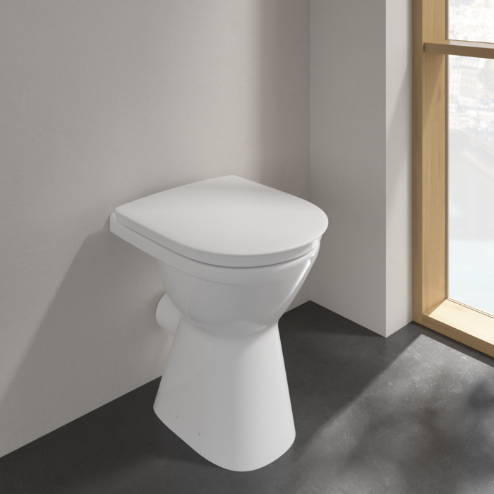 Villeroy&Boch Vicare Унитаз 36х49х46см., напольный, горизонтальный смыв (с полкой), DirectFlush, цвет: альпийский белый