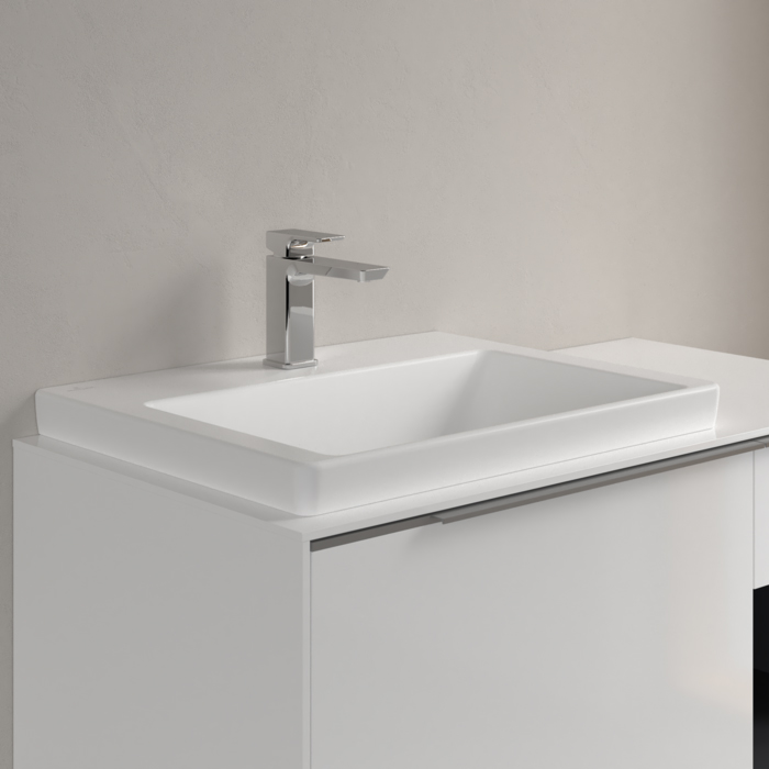 Villeroy&Boch Subway 3.0 Раковина 60х47х16.5см., 1 отв., подвесная, CeramicPlus, без перелива, цвет: белый камень