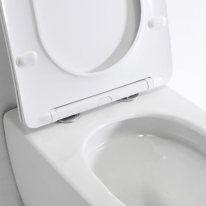 TECE TECEspring S Комплект: унитаз подвесной Square, безободковый, со смывом Torando flush, сиденье Slim с микролифтом и быстрым снятием, цвет: белый