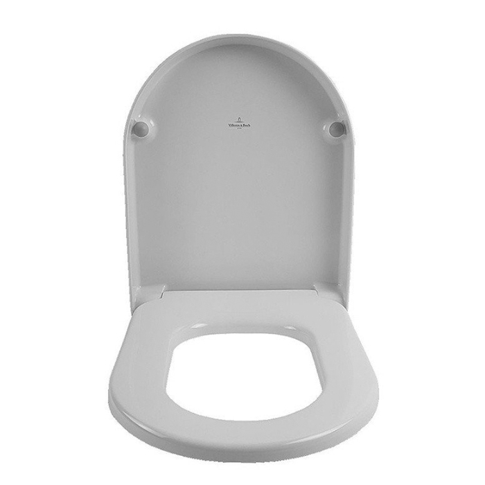 Villeroy&Boch Subway Сиденье с крышкой для унитаза, с микролифтом, нерж. сталь, цвет: альпийский белый