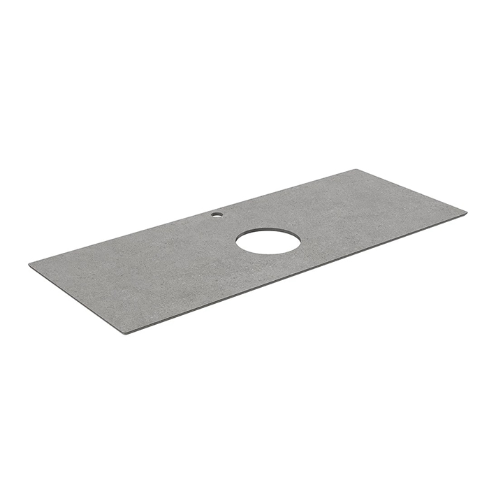 Kerama Marazzi Столешница 120см., из керамогранита, для накладных раковин Фондамента, 1 отв., цвет: серый натуральный