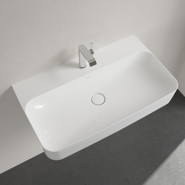 Villeroy&Boch Finion Раковина 80х47 см, 1 отв., с переливом, с антигрязевым покрытием CeramicPlus, цвет: белый