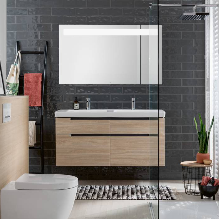 Villeroy&Boch Subway 2.0 Раковина 130х47 см, 2 отв., двойная, с переливом, цвет: белый