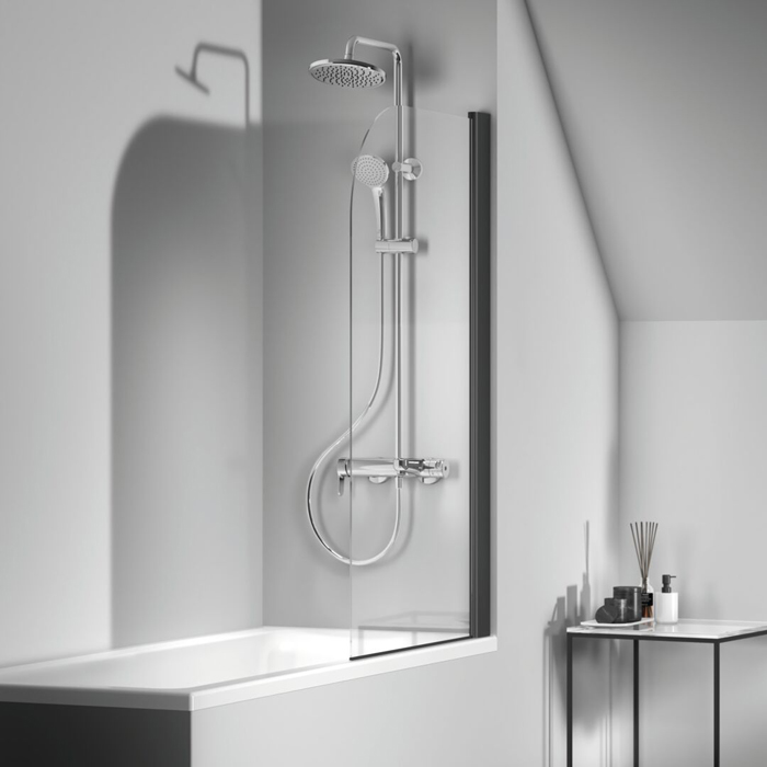 Ideal Standard IdealRain Cerafine O Душевая система с настенным смесителем, верхним душем Ø20см., держателем, лейкой для душа и шлангом 175см., цвет: хром