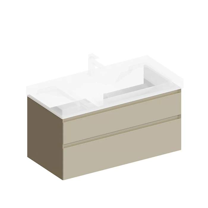 Kerama Marazzi Cubo Тумба 97.8х47х47.5см., подвесная, с ящиками, цвет: лимо матовый