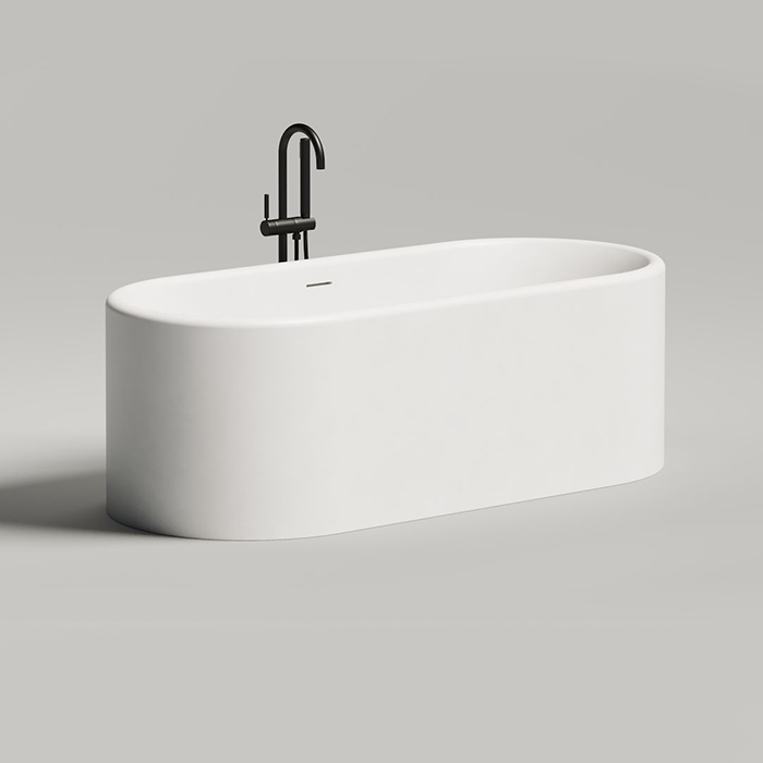 Salini Perla Plus Ванна 170x80см., отдельностоящая, S-Stone, цвет: белый матовый