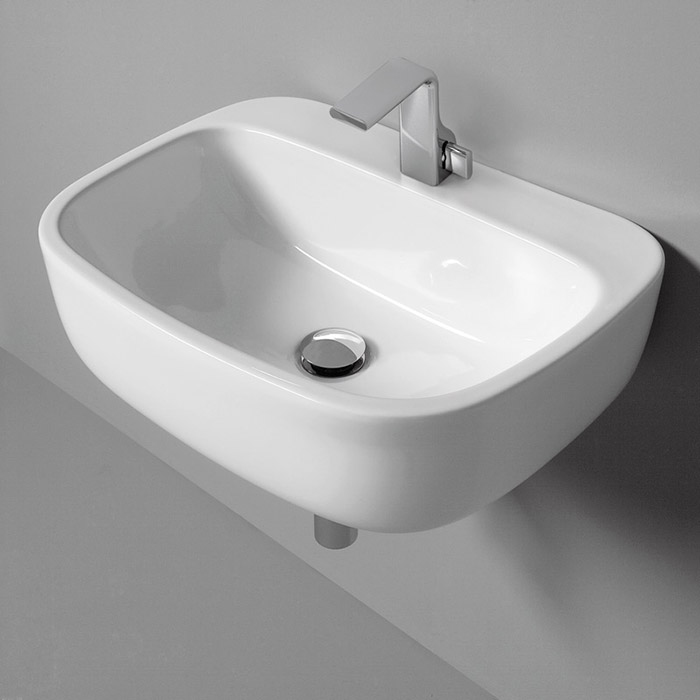 Flaminia Mono Раковина 54x40x18.5 см, 1 отв., подвесная, цвет: белый
