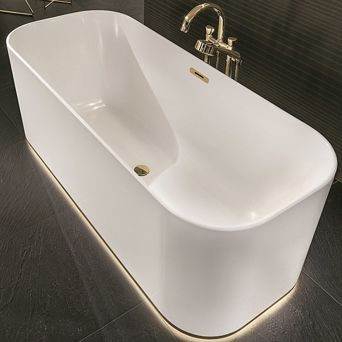 Villeroy&Boch Finion Ванна 170х70х62см., отдельностоящая, Quaryl®, цвет: альпийский белый/хром