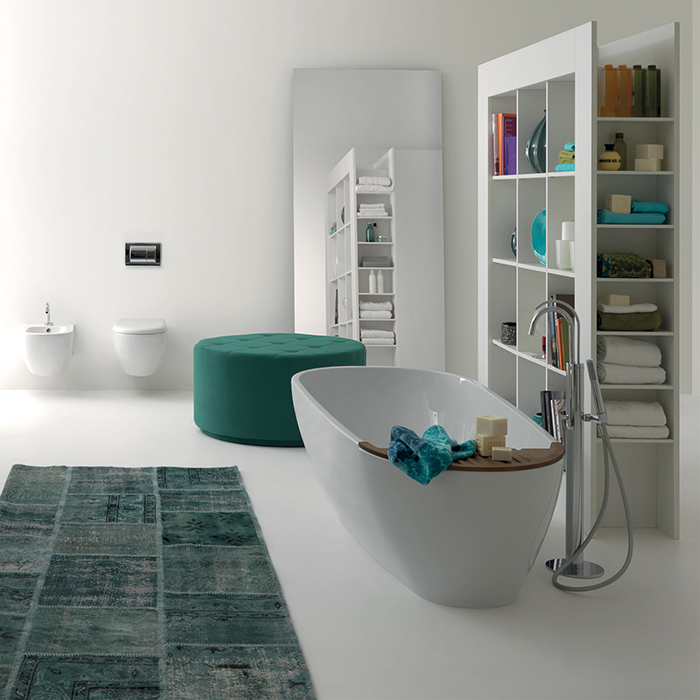 Kerasan Aquatech Ванна 170x70см., отдельностоящая, цвет: белый