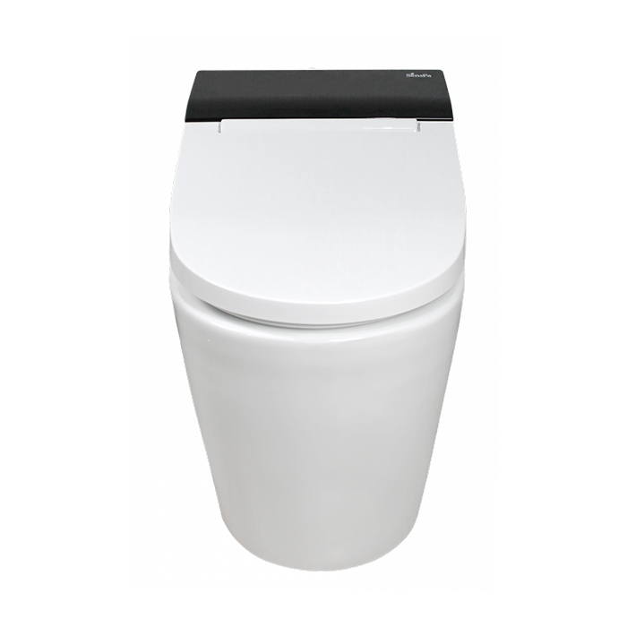 SensPa Tankless Электронный унитаз 39x67x55см, напольный, TCB-8100B, цвет: белый/черный