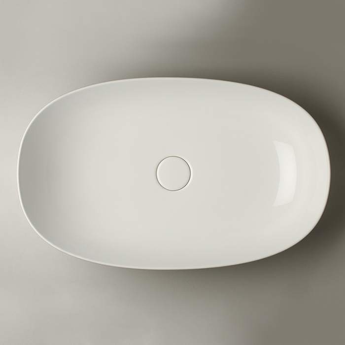 Valdama Pod Раковина овальная 60x38 h15, накладная, цвет: белый
