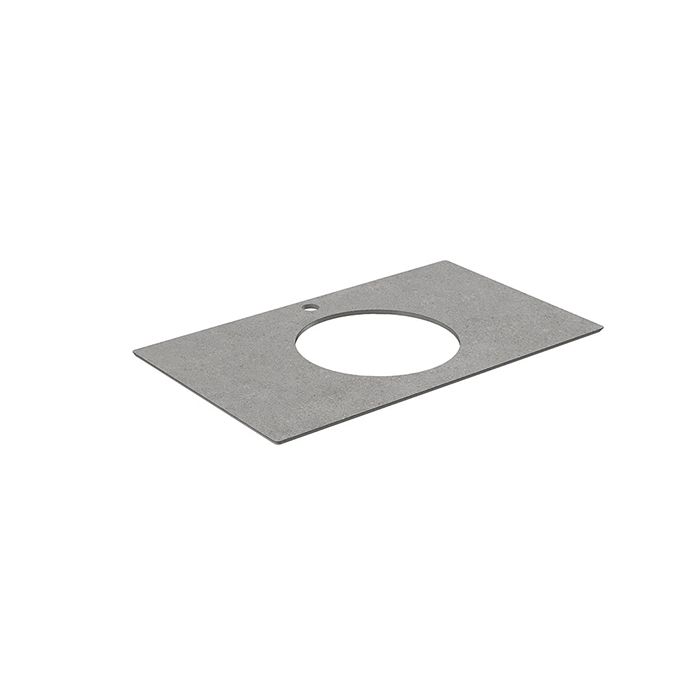 Kerama Marazzi Столешница 80см., из керамогранита, для накладных раковин Фондамента, 1 отв., цвет: серый натуральный