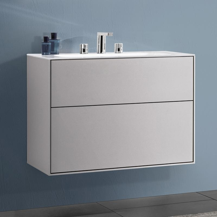 Villeroy&Boch Finion Тумба под раковину 79.6x59.1x49.8см., подвесная, 2 вывд. ящика, цвет: Glossy White Lacquer