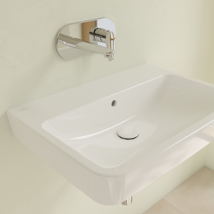 Villeroy&Boch O.novo раковина 65x46x17.5см., без отв., подвесная, с переливом, цвет: альпийский белый