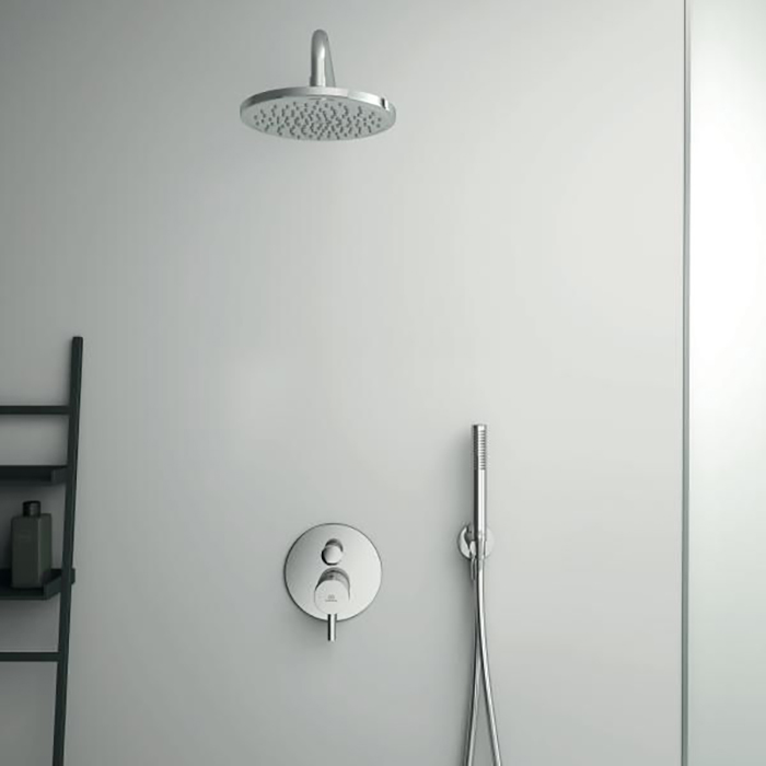 Ideal Standard Ceraline Душевой комплект: встраиваемый смеситель для ванны/душа, верхний душ Ø20см., держатель, лейка для душа и шланг 175см., цвет: хром