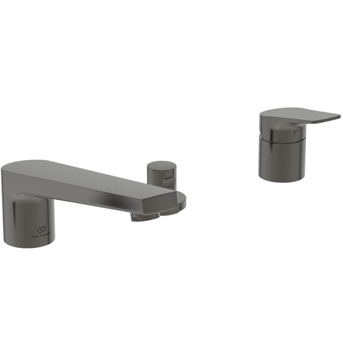 Ideal Standard La Dolce Vita Смеситель для ванны, на 4 отв., с ручным душем, шланго для душа 175см., цвет: PVD Magnetic Grey