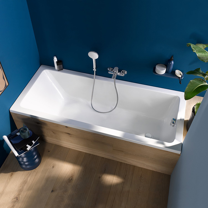 Duravit D-Neo Ванна 150х70х42 см, отдельностоящая, DuraSolid, со сливом (без перелива), цвет: белый
