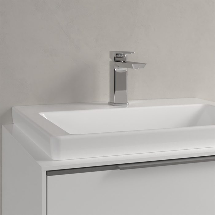 Villeroy&Boch Subway 3.0 Раковина 60х47х16.5см., 1 отв., подвесная, без перелива, цвет: альпийский белый