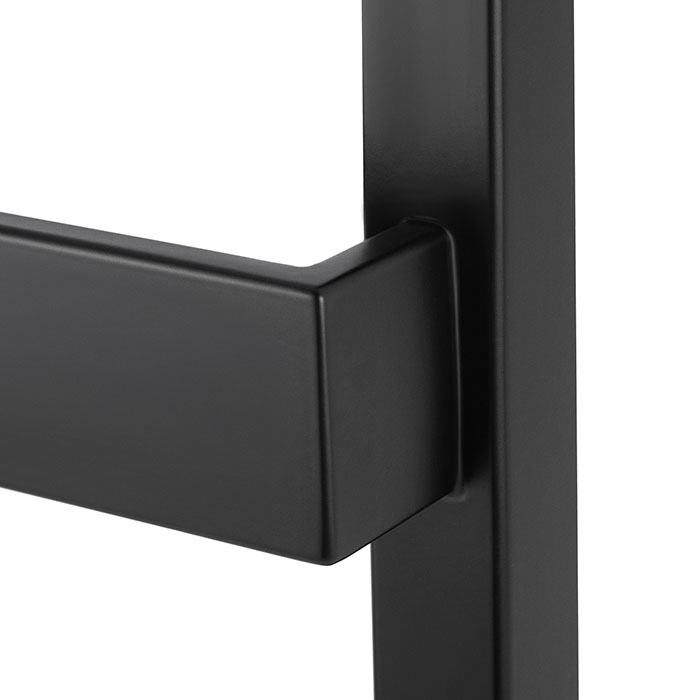Secado Кродо Полотенцесушитель 40x80 см, электрический, цвет: черный матовый