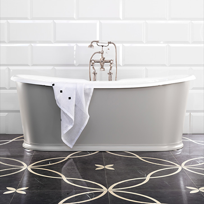 Devon&Devon Prestige Плитка из натурального камня 60x60см, универсальная, мрамор, prestige 8, цвет: black marquinha/crema marfil