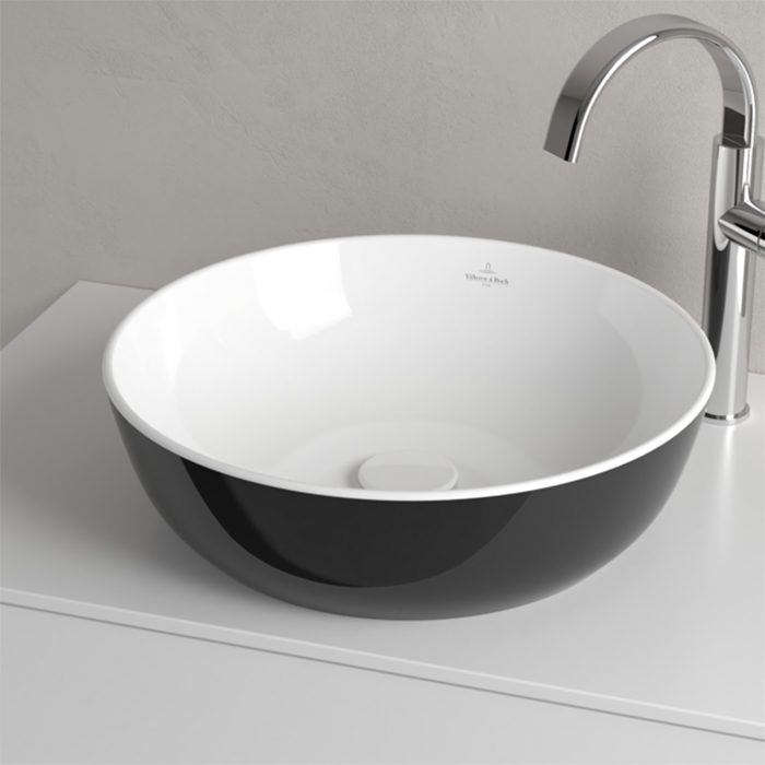 Villeroy&Boch Artis Раковина 43x43x13см., накладная, цвет: черный/белый
