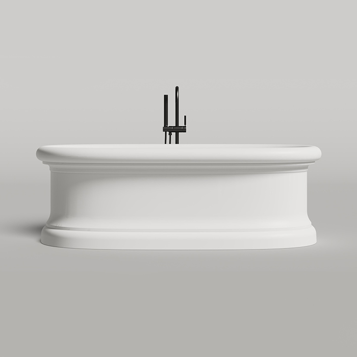 Salini Opera Ванна 180x90x60см., отдельностоящая, S-Sense, с донным клапаном "Up&Down", сифоном, слив-переливом, опорами, цвет: белый глянцевый
