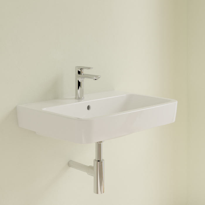 Villeroy&Boch O.novo раковина 65x46x17.5см., 1 отв., подвесная, с переливом, цвет: альпийский белый