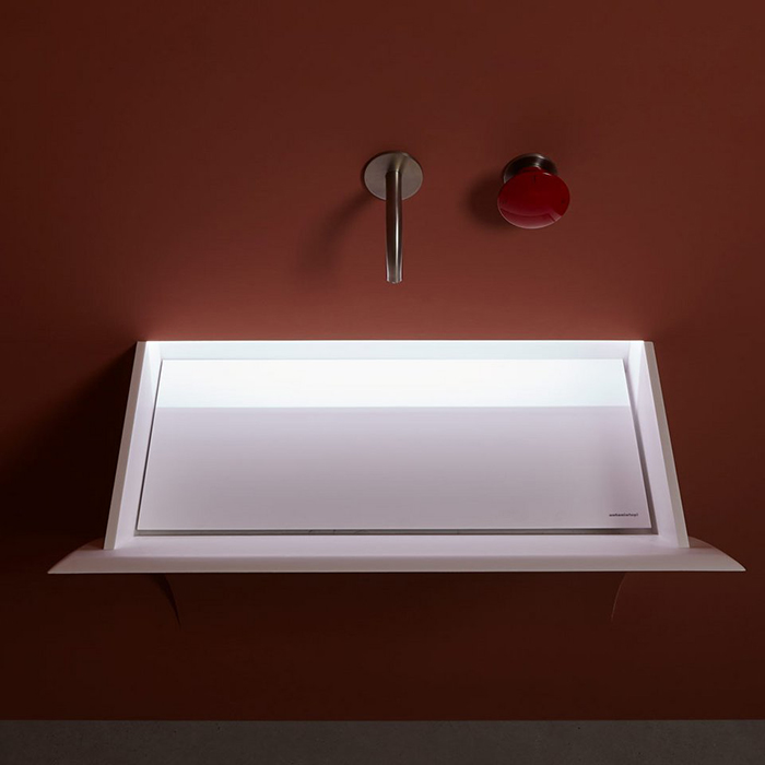 Antonio Lupi Strappo Раковина 83x48x79 см, без отв., встраиваемая, с Led подсветкой, цвет: белый