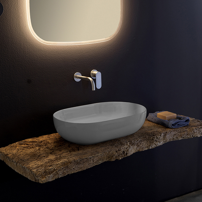 Flaminia APP Раковина 62x40x16 см, без отв., подвесная, цвет: cenere