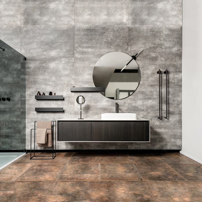 CEA Design EQUILIBRIO Полотенцесушитель 106см, электрический, 2 трубки, цвет: PVD черный сатинированный