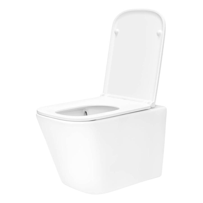 TECEspring R Комплект: унитаз подвесной Regular, безободковый, смыв Torando flush, сиденье Slim с микролифтом и быстрым снятием, цвет: белый