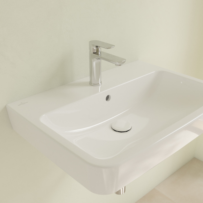 Villeroy&Boch O.novo раковина 65x46x17.5см., 1 отв., подвесная, с переливом, цвет: альпийский белый