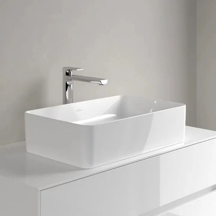 Villeroy&Boch Collaro Раковина накладная 56х36х14.5см., без отв., цвет: альпийский белый