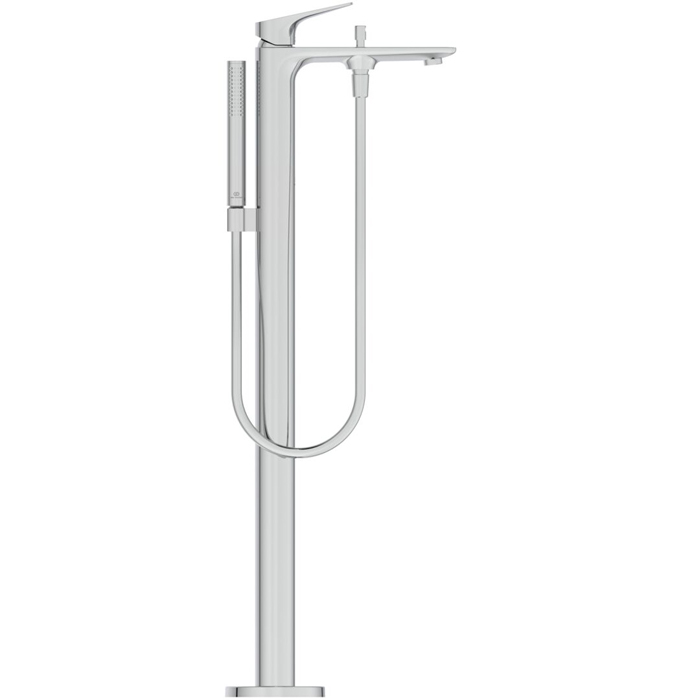 Ideal Standard La Dolce Vita Смеситель для ванны, напольный, ручной душ Stick, шланг для душа Idealflex 125см., для монтажа с A6133NU, цвет: хром