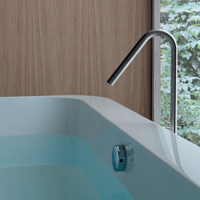 Kerasan Tribeca Ванна 170x80x58см., отдельностоящая, акриловая, в комплекте со сливом Clic-clac, цвет: белый