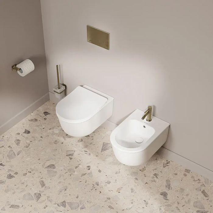 Kerama Marazzi Elegance Биде подвесное 53x35см., 1 отв., цвет: белый глянцевый