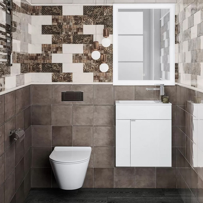 Kerama Marazzi Lato Тумба 49.5х27х55см., подвесная, с дверцей, цвет: белый глянцевый