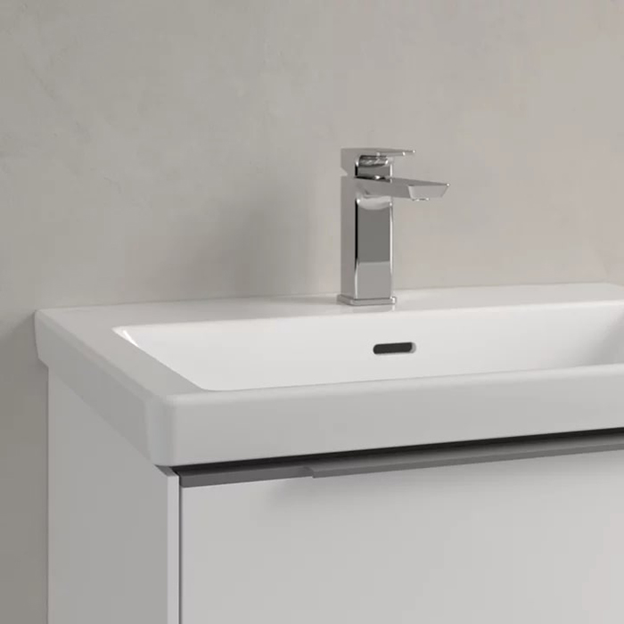 Villeroy&Boch Subway 3.0 Раковина 65х47х16.5см., 1 отв., подвесная, с антигрязевым покрытием CeramicPlus, с переливом, цвет: альпийский белый