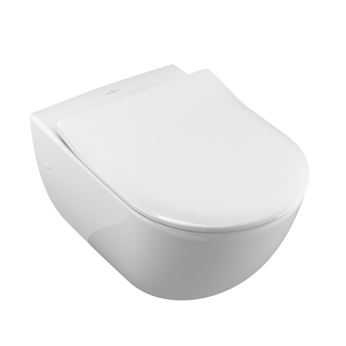Villeroy&Boch Subway Сиденье с крышкой для унитаза, с микролифтом, нерж. сталь, цвет: альпийский белый