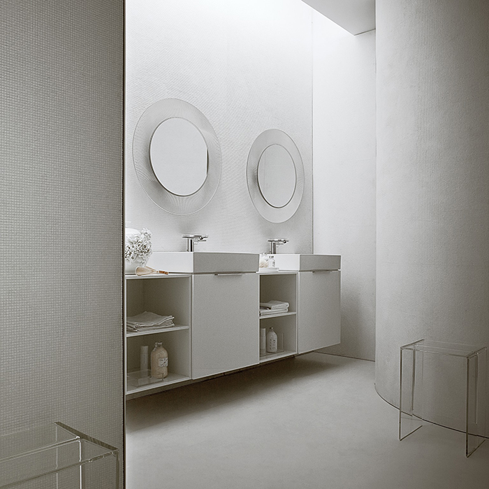 Laufen Kartell Зеркало круглое d=78см, настенное, без подсветки, цвет: прозрачный кристал