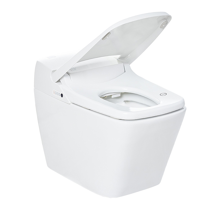 SensPa Tankless Электронный унитаз 41x72x53см, напольный, TCB-080SA, Square Ceramic, цвет: белый