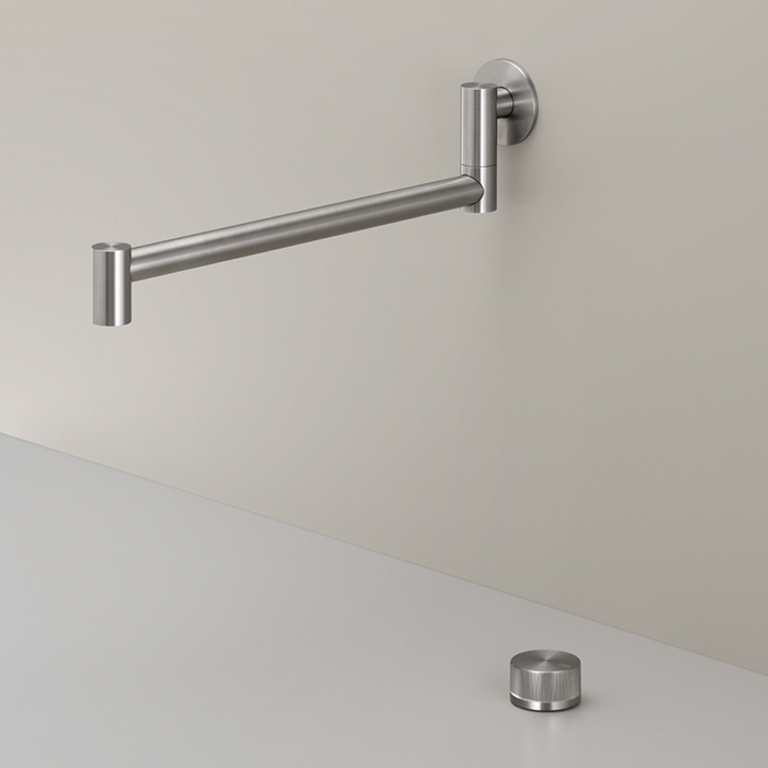 CEA Design FREE IDEAS Излив для раковины 30.5см, настенный, поворотный, цвет: нержавеющая сталь