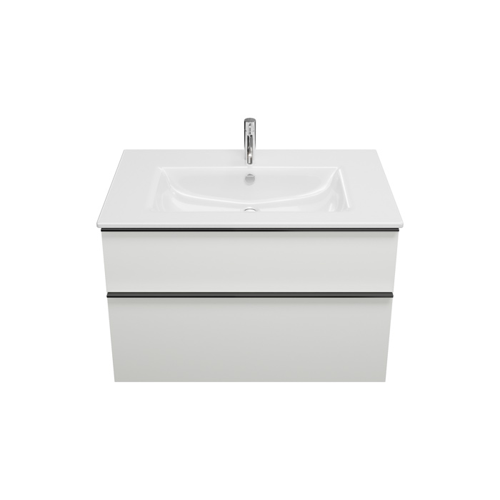 Burgbad Eqio Тумба 90x62x49см., подвесная, с раковиной, 1 отв., цвет: белый глянцевый