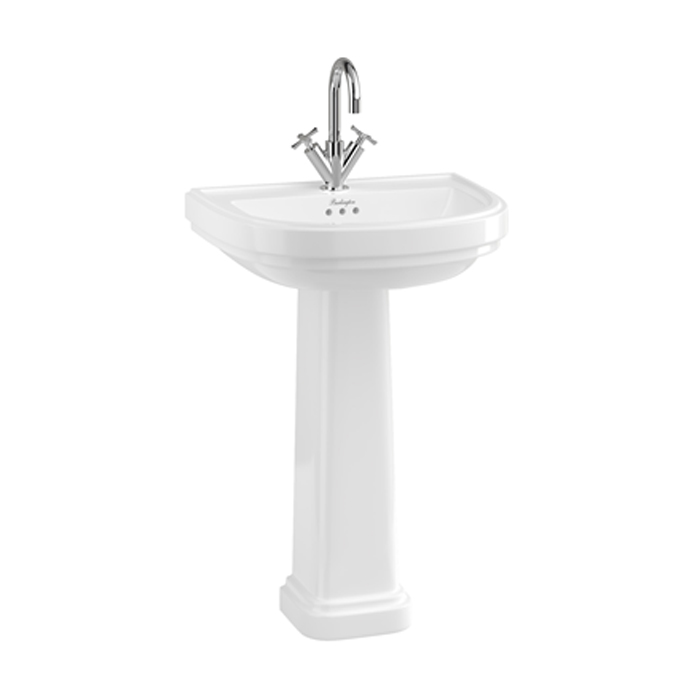 Burlington Riviera Раковина 58x47см, подвесная, с 2 отв., цвет: белый