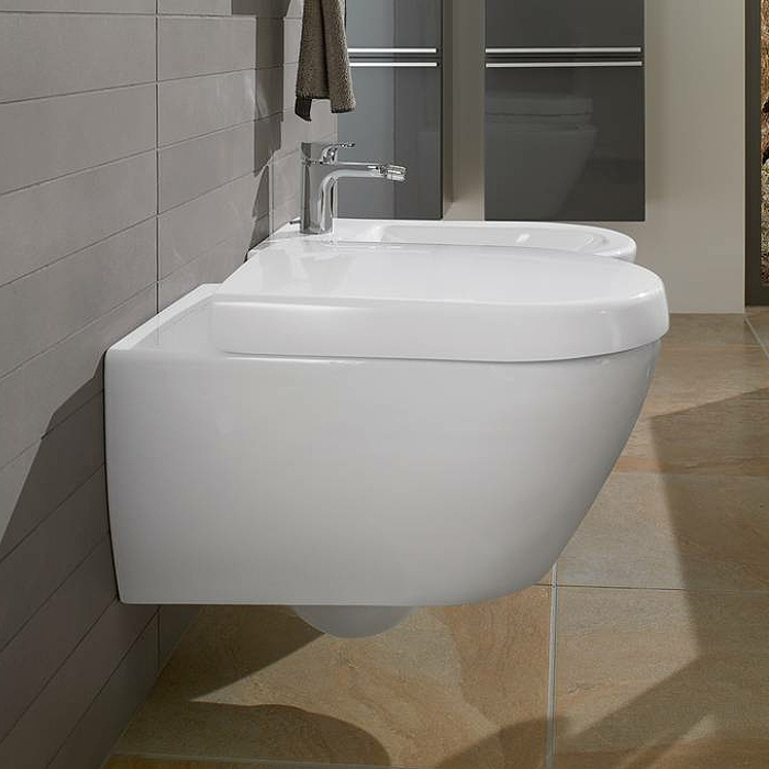 Villeroy&Boch Subway 2.0 Биде подвесное 56x37см., 1 отв., с переливом, цвет: альпийский белый
