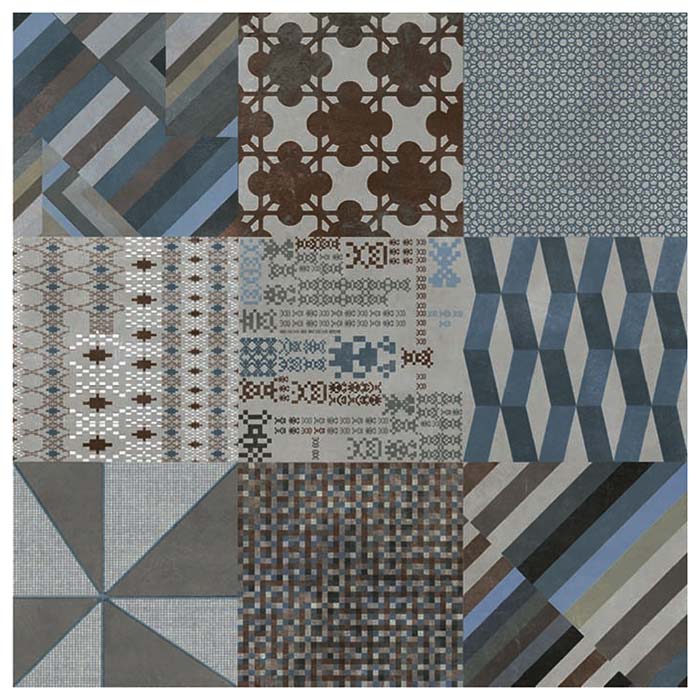 Mutina Azulej Керамогранит 20x20см, универсальный, глазурованный, цвет: mix grigio